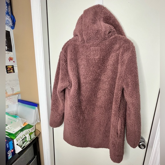 PINK Victoria’s Secret Sherpa Teddy Bear Hooded Jacket. Sz is XS - Picture 6 of 10